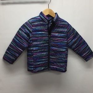 Lands' End like new multi0colored puffer coat/jacket.